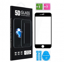 A1/3/6 Szkło Hartowane 5D - Apple Iphone 7/8/SE2020/SE2022 - CZARNE