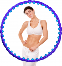 BE-SHAPE HULA HOP MEGAPUNCH 110cm fioletowo - niebieski