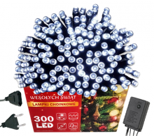 Lampki Choinkowe 300 LED - Cool White
