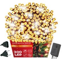 Lampki Choinkowe 300 LED - Warm White